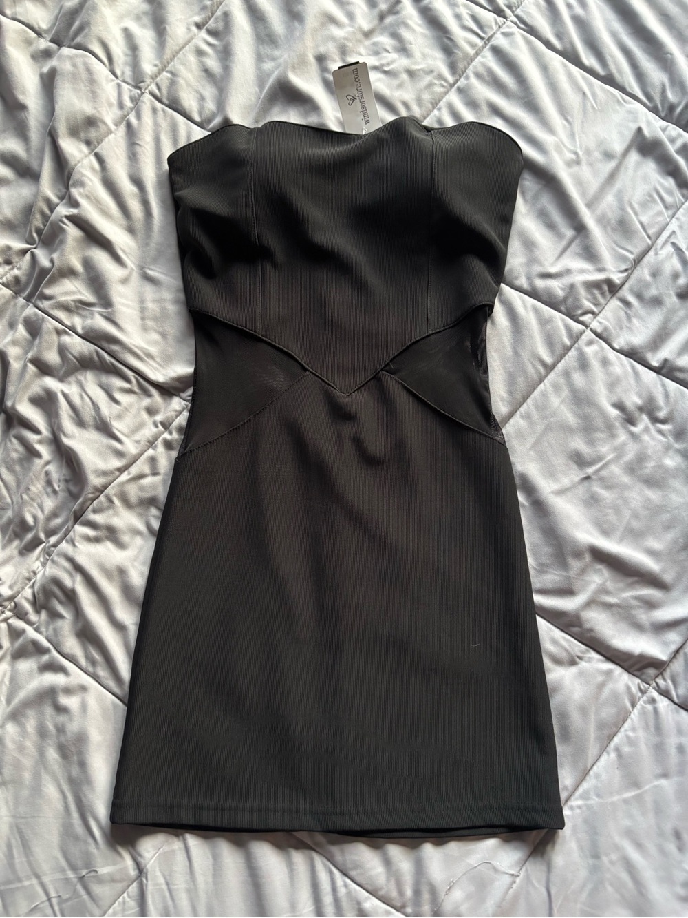 Windsor Strapless Black Bodycon Mini Dress